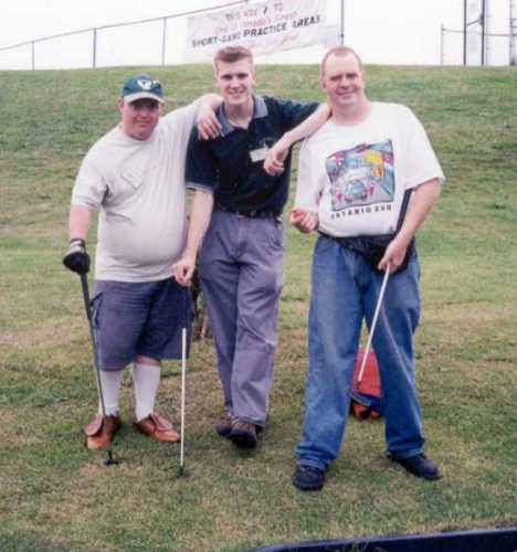 Three athletes, after a game