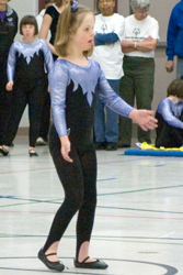 Athlete performing floor routine