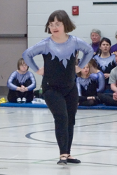 Athlete performing floor routine