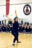 Andrea performing hoop