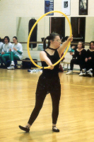 Mandy performing hoop