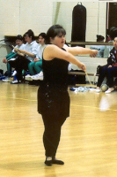 Sarah performing ribbon