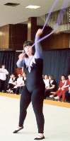 Athlete performing level 2 rope routine