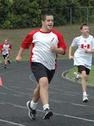 Athlete running