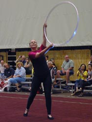 Athlete performs her Hoop Routine