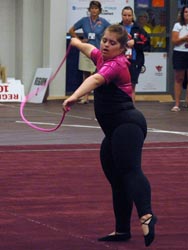 Athlete performs her Rope Routine
